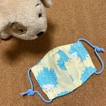  【キャンセル分販売】赤ちゃんサイズ（6カ月〜1歳頃）ハリネズミ×ブルーチェック