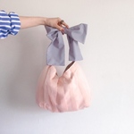 【受注生産】3way  ribbon tote bag （sakura pink）