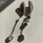 パール×シルバーピアス