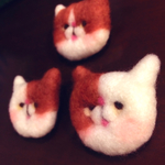 羊毛猫さんブローチ
