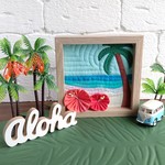 ＊ejuka&ejuka linoコラボ商品＊《海風そよぐハイビスカス🌺》自立フレーム入り  