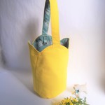 ミモザカラーの花バッグ
