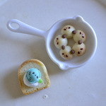 ぱんだちぎりぱんとチョコミントトーストのブローチセット