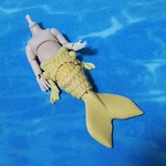 【B品】人魚素体 橙/ホワイティ  オビツ11サイズ 不透明   