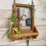 アンティーク風 キーフック アレンジ✩⃛  一輪挿し 壁飾り インテリア