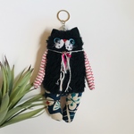 290❤️ふわもこ黒猫chanチャームストラップ