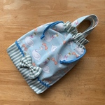 【y様ご予約品】★お道具袋＊スワンが可愛い☆ライトブルー★