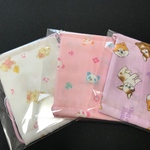 幼稚園児〜小学低学年用マスク3枚セット(薄紫、ピンク、白)