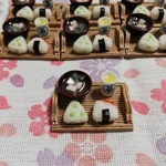 おにぎり＆お味噌汁セット☆いくらなど　樹脂粘土　ミニチュアフード