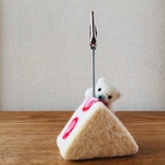 よじよじ登るコロンのメモスタンド〈フルーツサンド・いちご〉