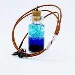 Life in Deep (Blue/L/本革ネックレス)  