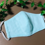 ハンドメイド☆ダブルガーゼ☆立体マスク☆水色