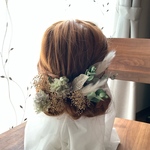 髪飾り　ヘアード   ヘッドドレス　成人式　ウェディング　和装　 フラワー　紫陽花　かすみ草