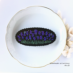 ラベンダーの刺繍バレッタ　No.92