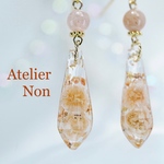 #547フラワーピアス・イヤリング_アンズ