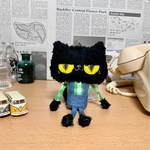 ネコやんバッグチャーム-19(サロペット。しっぽ付き)