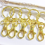 (3個入)キーホルダー金具(ゴールド)(※注意事項有り)【2163】