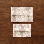 【大小2個セット】ポケットティッシュカバー★北欧　あじさい　ベージュ×ベージュ