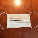 マスク　オーガニックリネン　プリーツマスク
