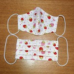 【女の子】いちご柄のマスクセット 《2枚組》