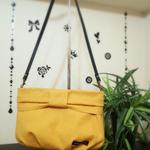 mas§様専用 帆布のリボンクラッチ＆ショルダー★ターメリック　N&K style