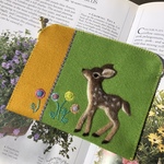 🦌felt  de patchwork子鹿のポーチ🦌