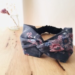 春夏☁︎軽やかシフォン☁︎クロスヘアバンド☁︎大人ボタニカル柄