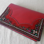 単行本(ハードカバー)ブックカバー　拭き染め＆刻印 牛革
