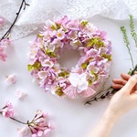 20cm＊桜と紫陽花のリース＊ 