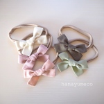  《大人気❤︎新色追加》コットンリネン・ベビーリボンヘアバンド  