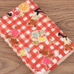SALE!!【文庫本】ゴムバンド栞付ブックカバー★くま★ギンガムチェック