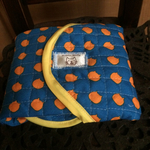 園児用お弁当包み（猫顔ブルー）