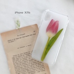 3/1 21時から販売　　iPhoneX/Xs チューリップ押し花iPhoneケース/押し花ケース