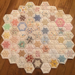 パッチワーク柄が可愛いベビーアフガン(おくるみ)