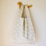 レジ袋型エコバッグ◎フラワーwhite🌸◎