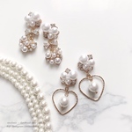 Jewelrypearl × ribbon & heart charm.    