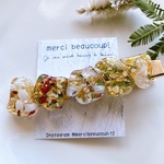 〜Flower Road〜ドライフラワーのヘアクリップ[ミモザリーフ]