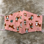 大人用マスク　６２ 布マスク　シバ犬　× 桃太郎　ハンドメイド