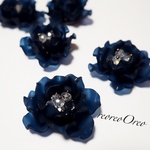 Frosted Glass big frill  Flower bijou  