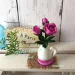 まあるいぽっとのミニ薔薇🌹