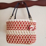 ✨再販✨《大特価》赤の花結びバッグ(エコクラフト)