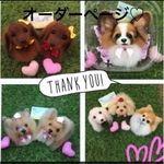 hono様　犬　羊毛フェルトストラップ
