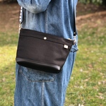 倉敷帆布しっかり　ショルダーバッグ黒