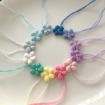 刺しゅう糸で編んだ★ぷっくりお花モチーフ★12個セット