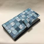   超軽量 『ほぼ日手帳weeks』対応ファスナー付き B6ダイアリーカバー  マテリアルサムライブルータイルコンビ