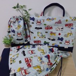 【オーダー予約品】a様専用＊可愛い働く車柄　入学グッズ3点セット