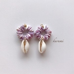 パープルシェル❊ピアス＆イヤリング