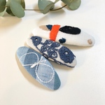 ミナペルホネンஐ 刺繍のパッチンピン 3点セット ⑅◡̈*キッズ&ベビー✦ฺプレゼントにも