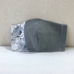 大人用立体マスク（花×グレー）