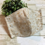 イエローのお花柄マスク☆小さめサイズ